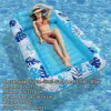 176114cm square turtle back leaf floating row-blue