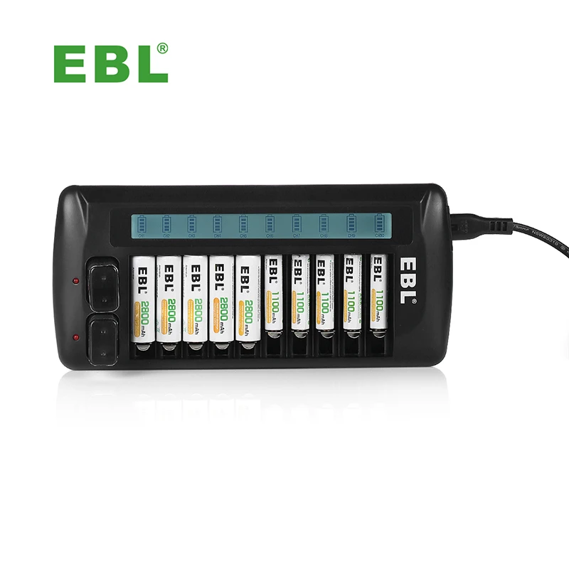 EBL 12 Bay LCD Universal Battery Charger