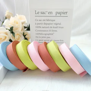 Factory hot sale 100% cotton colored cotton webbing for gift wrapping