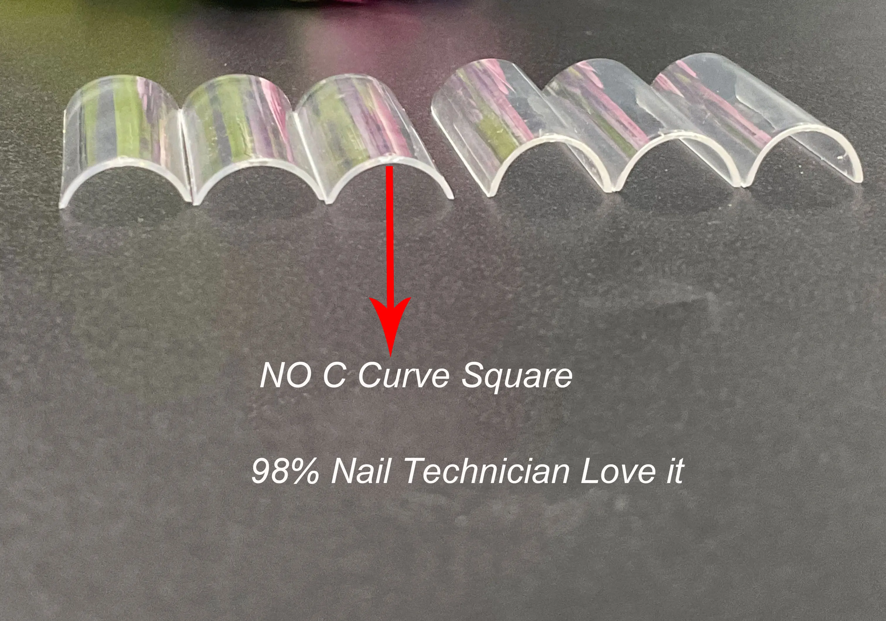 3. C Curve Nail Tips - wide 5