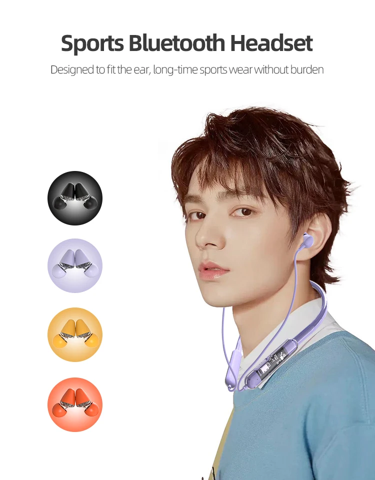 Bt Neckband Earphones Basic Headphone Wireless Earphone