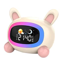 New Baby Soother Noise Machine with Alarm Clock and Night Light Digital Alarm Clock for Kids Sleep Trainer Sound Sleeping White