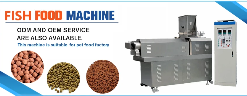 Automatic dry fish food extruder fish feed making machine floating sinking fish feed production processing line