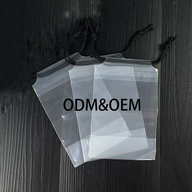 High Quality Disposable Plastic Drawstring Laundry Bag for Hotel Packaging String Storage Bag