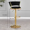 Elegant black-high style gold plated legs