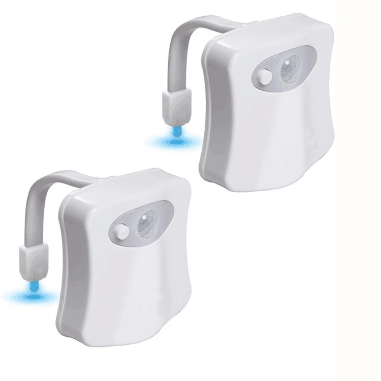 Motion Sensor Toilet Bowl Night Light – 8 Color-Changing LED, PIR Activated, Battery Powered
