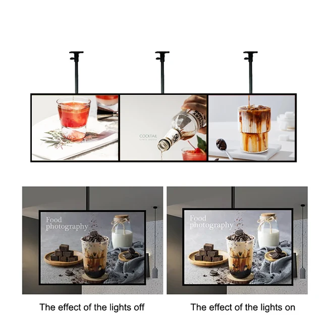 Hanging Wall Mounted 8mm TFT Screen 32inch Restaurant LCD Advertising Display Digital Signage Menu Board