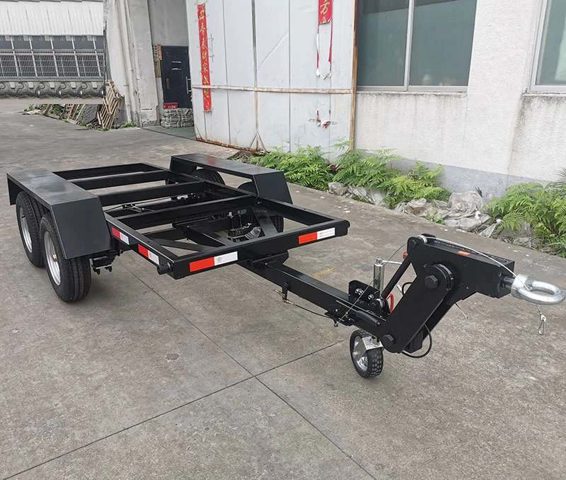Customized Small Car Trailer 2 Axle 4 Wheel Trailer for Generator Transport