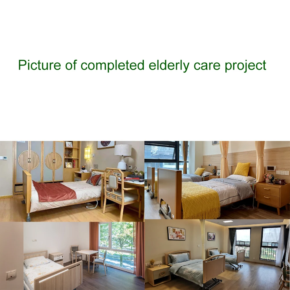 Wood Nursing Bed Electric Hospital Bed for Home Care Bed for the Elderly