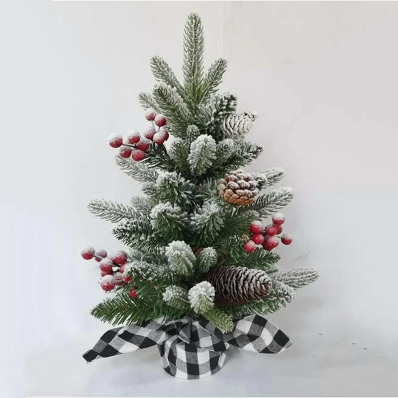 Hot Sale 60cm Indoor Christmas Desktop Tree Customizable Snowflake Decor Stylish Christmas Tree