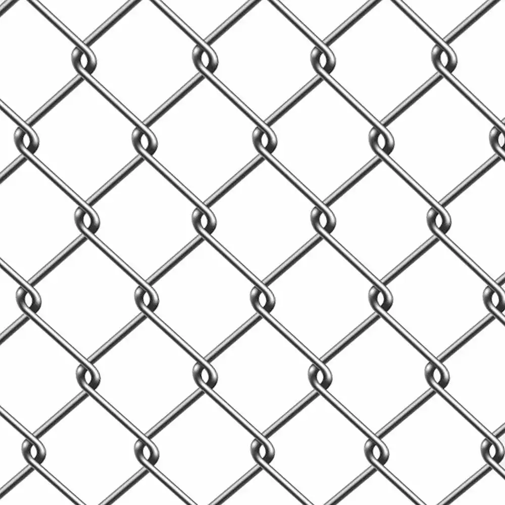 6ft 8ft 8 10 11 ft 9 Gauge Galvanized Diamond Cyclone Wire Mesh Pvc Black  Vinyl Coated Wire Mesh Chainlink Chain Link Fence