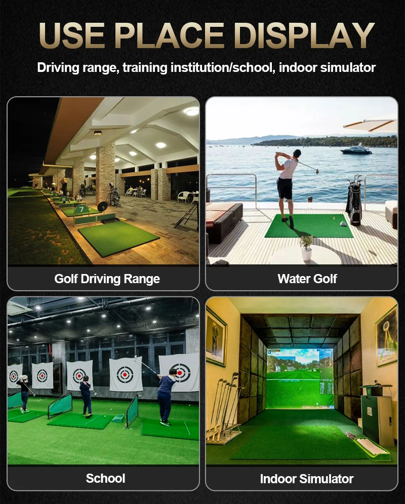 Newest 22 Mm Nylon Grass Golf Golf Simulator Mat Training Aids Driving