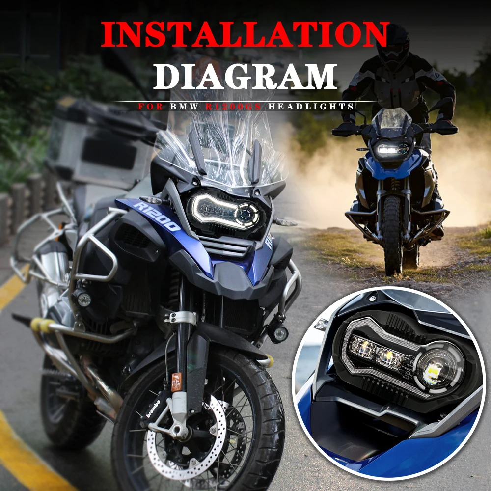 BMW LEDヘッドライト プロジェクター BMW R1200GS 2004-2012 R 1200GS