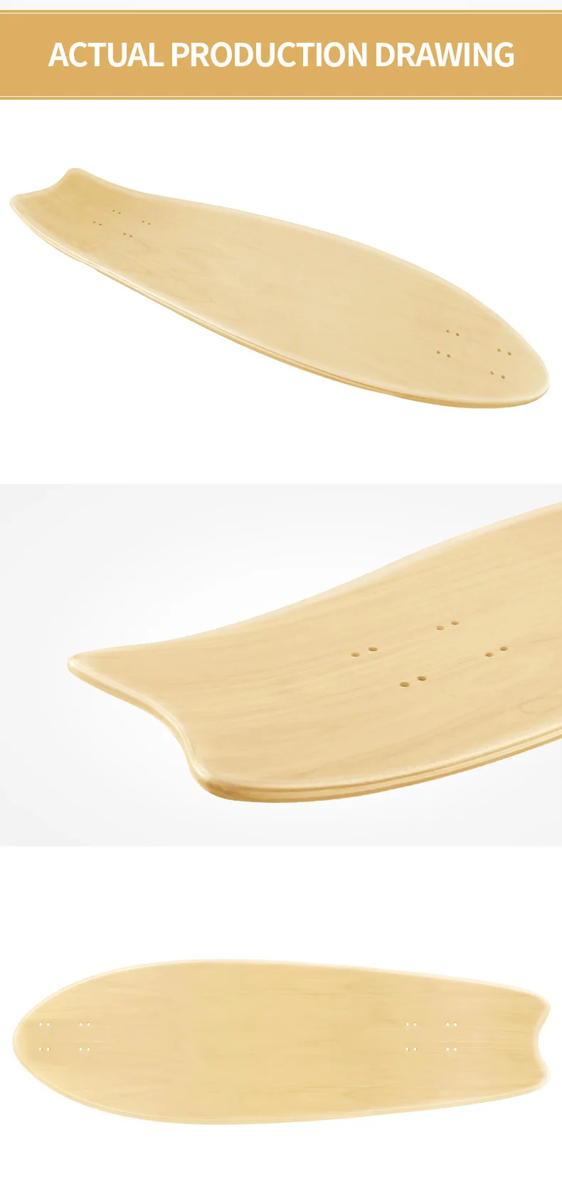 Wholesale 7ply Oem Blank Custom Maple Surf Skate Board Old School