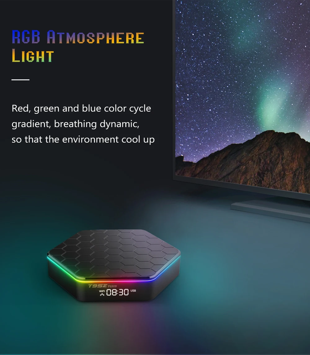 T95Z PLUS Android TV Box - 4GB RAM, 64GB Storage, 6K Res