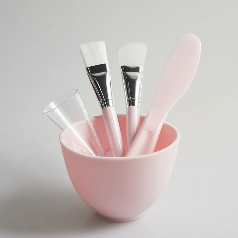 Beauty Applicator Face Mask Mixing Bowl Set In Silicone 5 In 1 Spa Skin