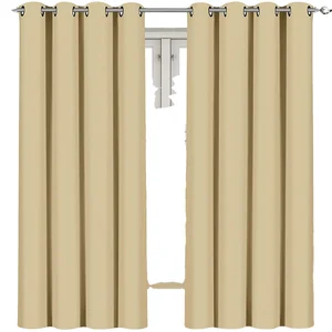 Grommet Top Darkening Bedroom Blackout Curtains High Quality 100% Polyester Blackout for Living Room