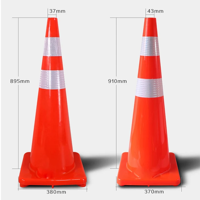 900 мм индивидуальный флуоресцентный оранжевый цвет 36 'ПВХ дорожный конус безопасности для Австралии/NZ/американского стандарта