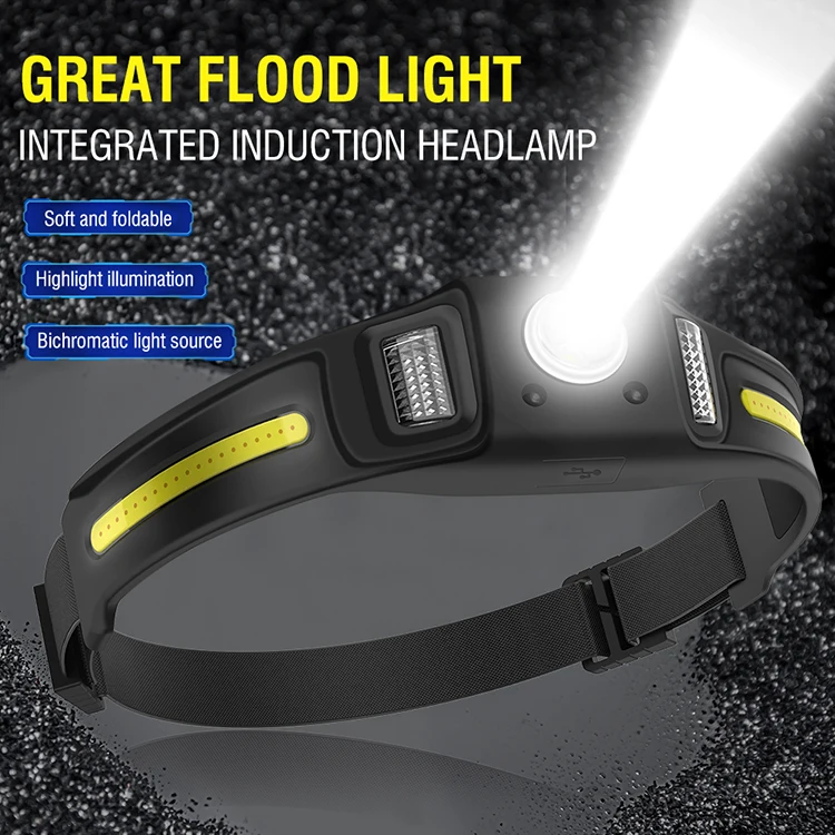 Silicone Headlamps Lightweight Waterproof 650lumens Cob 270 Degrees Led ...