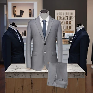OEM & ODM Wholesale Custom Single Breasted Wool Suit Jackets for Plus Sizes Corporate & Office R&D Sample Included