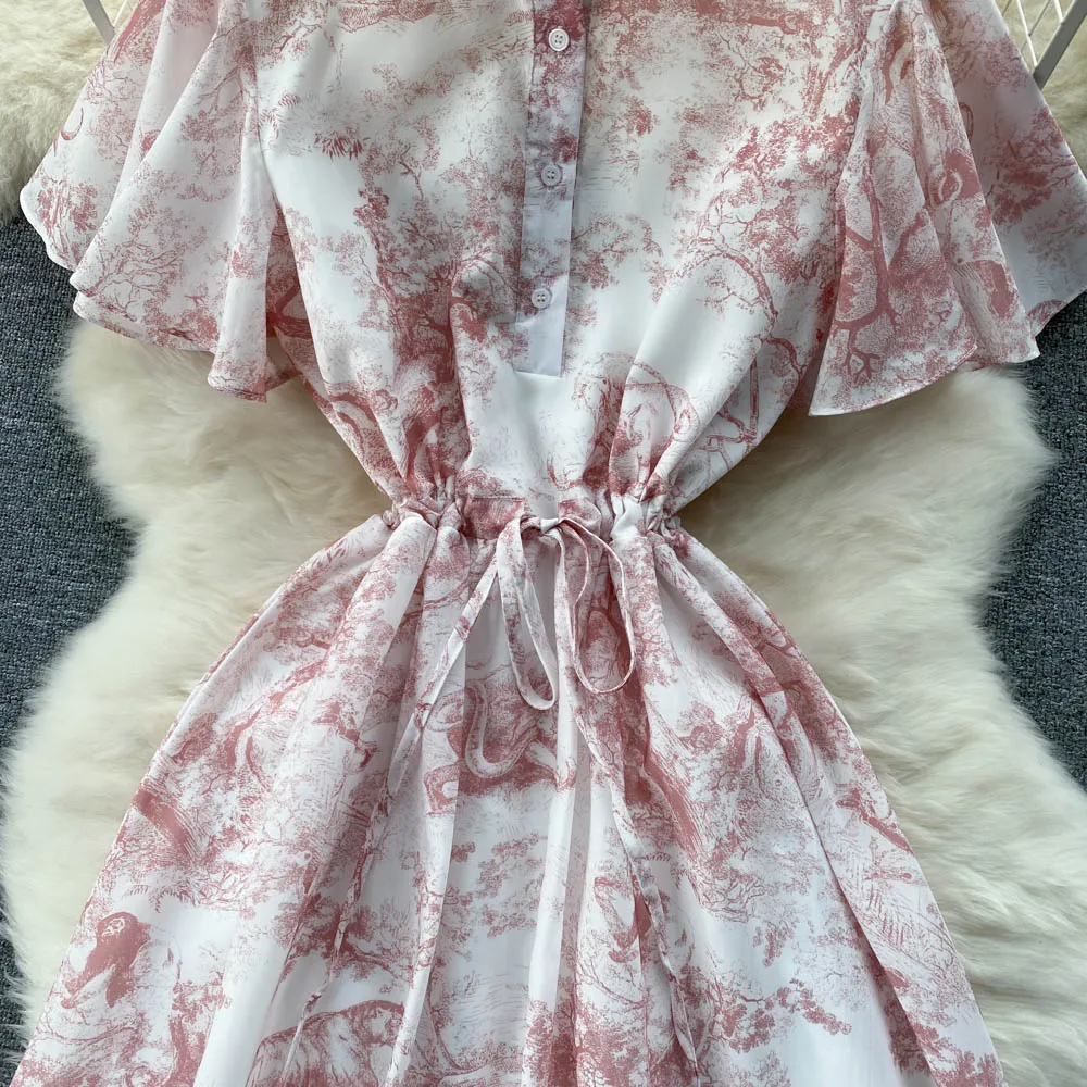 Shop Our Summer Simple Chiffon Dress Preppy Style