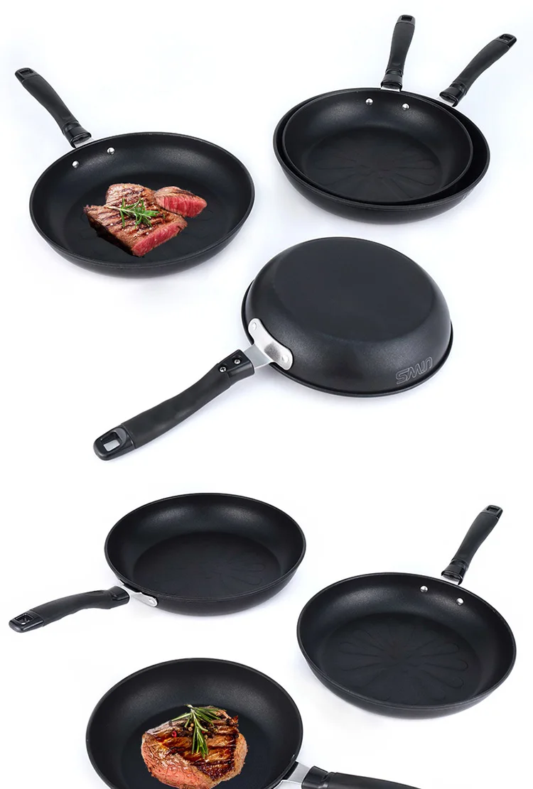 Non Stick Fry Pan Iron Nonstick Wok Cooking Pot Egg Deep Cooking