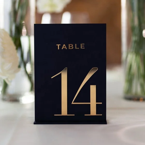 Matte Black Acrylic Table Numbers Wedding Centerpieces & Table ...