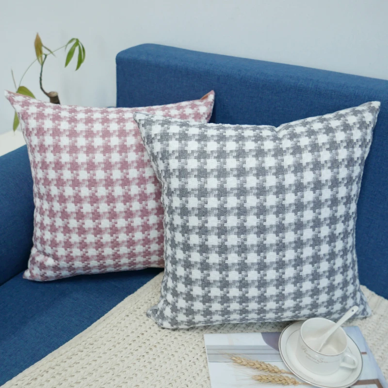 Vintage Houndstooth Sofa Cushion Cover