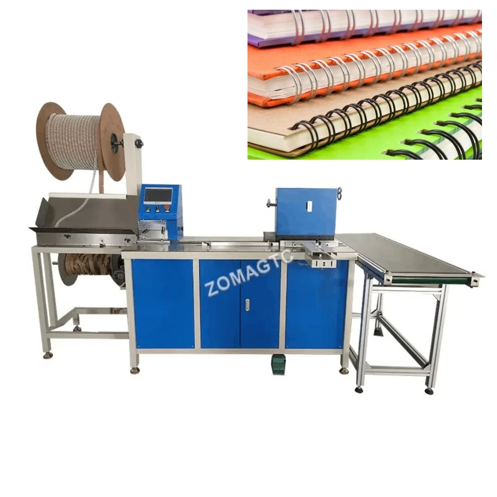 High-Speed Double Loop Notebook Wire Making Machine Spiral Spring Two Ring Wire Closing Book Binding Electricity Powered