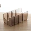 PET Belt Storage Box [Adjustable Dividers] - Black Translucent