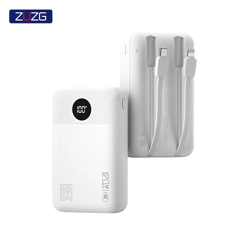 ZUZG 20000mah Power Bank with 22.5W Fast Charging & LED Display