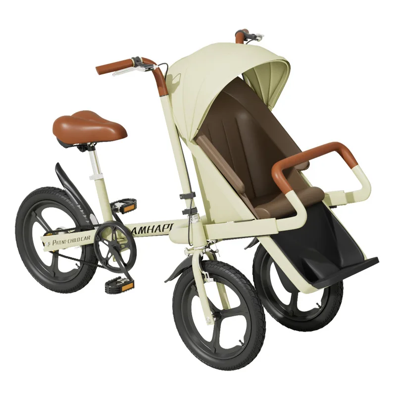 Dreirad Fahrrad Kinderwagen Baby Kinderwagen 3 Rder Einfach zusammen  klappbare Mutter und Baby Fahrrad Kinderwagen Kinderwagen fr Jungen Mdchen
