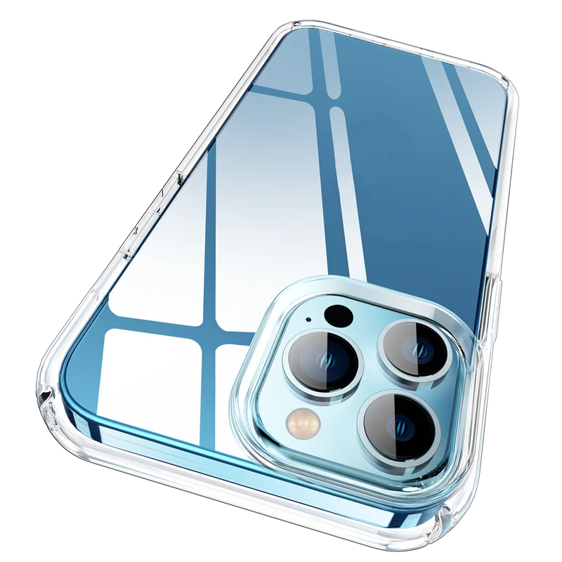 Laudtec Soft TPU Smart Phone Cover Clear Back Cover Transparent Cellphone Case for Iphone 13 Pro Max 14 15 Pro Max PC TPU Case