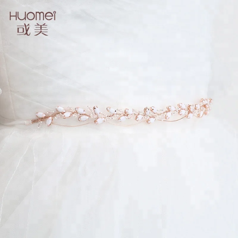 Оптовая продажа ручной работы свадебные пояса аксессуары для волос со стразами свадебный головной убор женщин