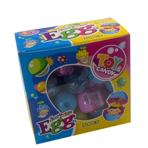 Hot Selling Funny Plastic Surprise Egg Toys and Chocolate Beans Candy with Card