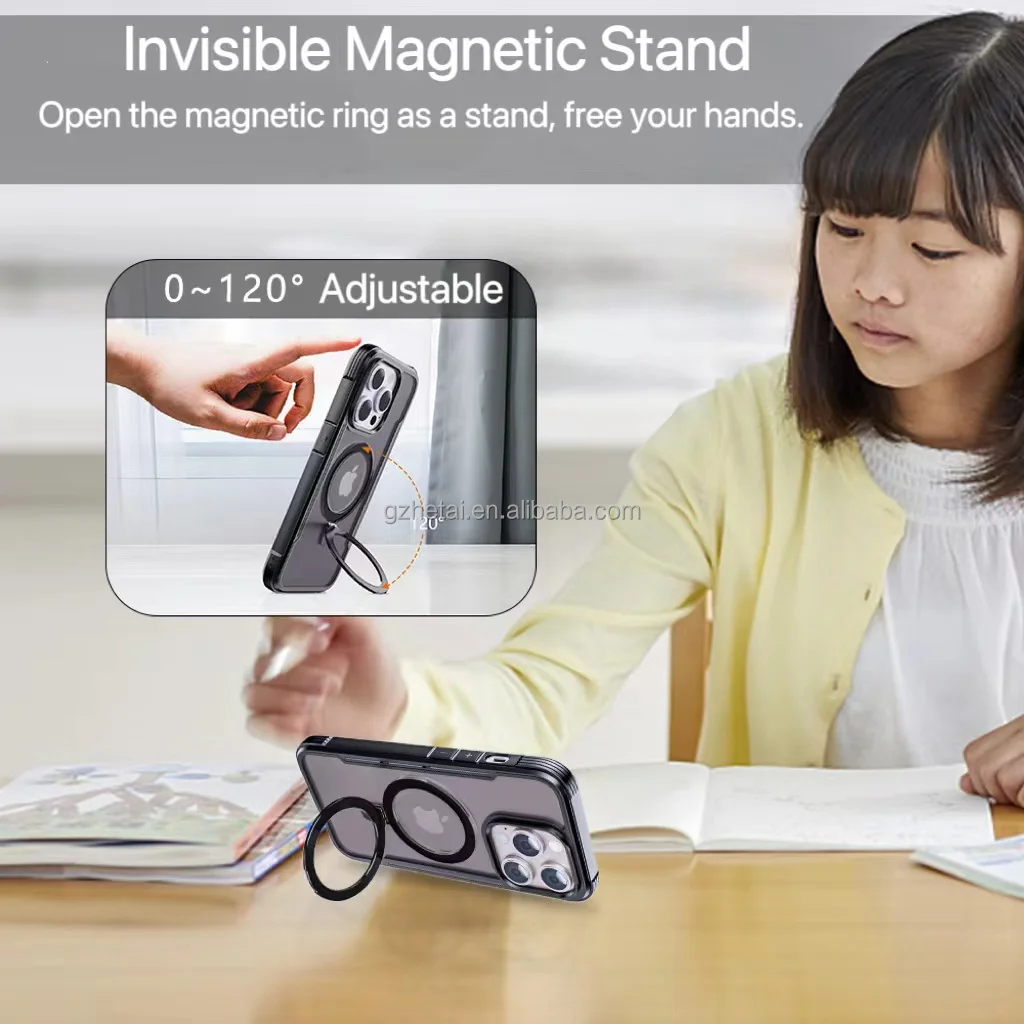 Versatile Invisible Stand Skin Sensitive Case Magsafe Foldable