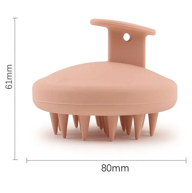 Custom Logo Eco-Friendly Soft Silicone Scalp Massager Hairbrush Compact Cushion Shampoo Scrubber for Scalp Wash