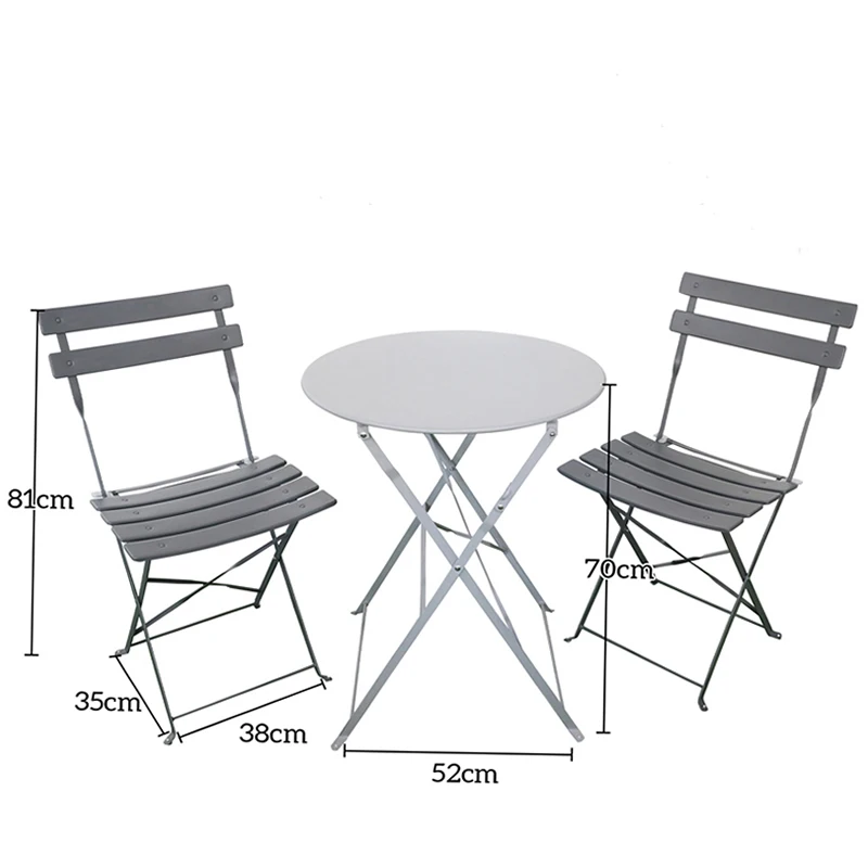 Leisure Folding Metal Bistro Table and Chairs Party Garden Set Metal Bistro Set