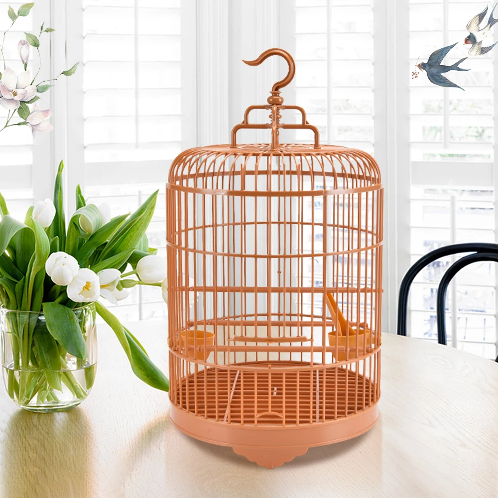 Drop Shipping High Strength Engineering Plastics Chinese Style With Hook Handing Outdoor Parrot Bird Cage