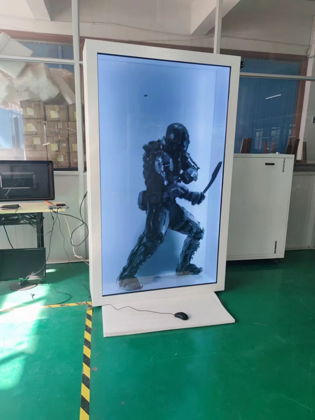 32 43 55 65inch High Resolution Transparent LCD Panel Touch Screen Showcase Box for Advertising