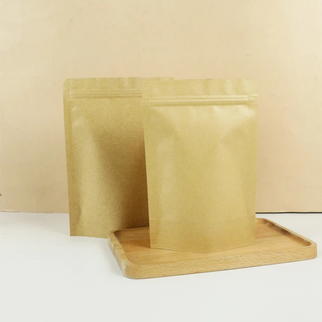 Customized Kraft Paper Sachet Packaging Pouch Bag Biodegradable and Food Grade for Sugar Powder Pet Food and Potato Chips
