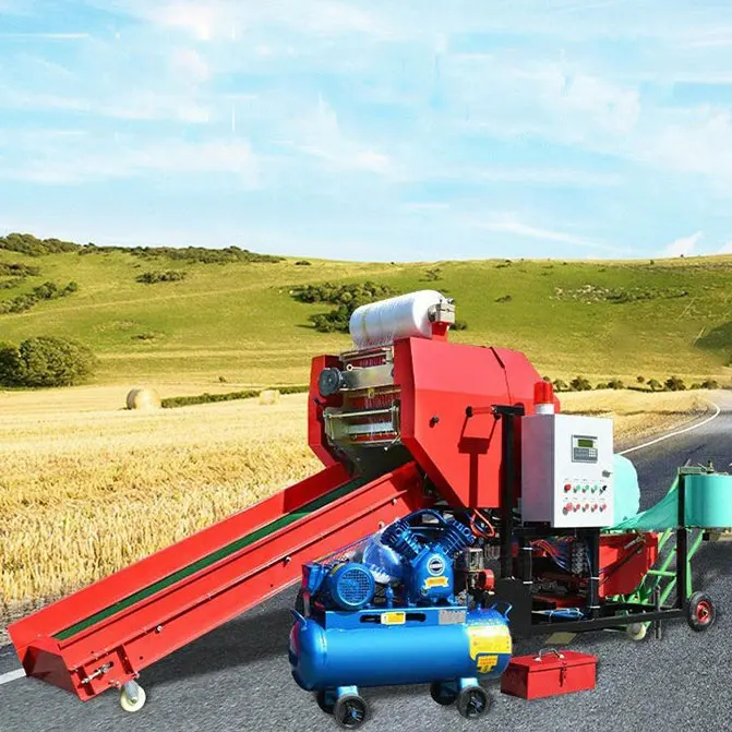 Stationary Hand Operated Hay Baler for Sale Agriculture Baler Machine, Grass Baler Machine for Small Grazing