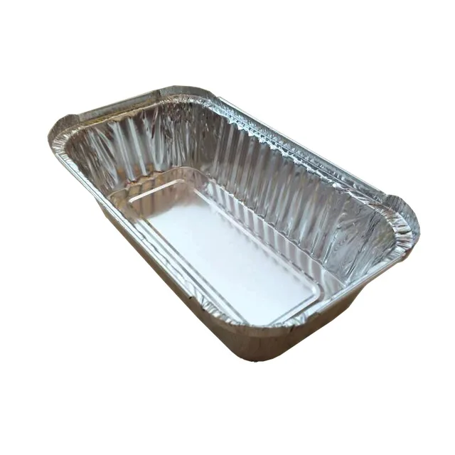 224*115*58mm Hot sale disposable aluminum foil fast food package with paper lid or clear PET lid