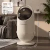 Off-white capsule-shaped trash can (without wheels)