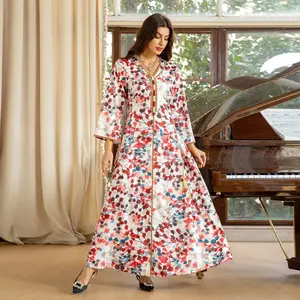 Black Polyester Fashion Arab Boys' Robe Color Contrast Embroidery Casual Muslim Women's Two Piece Prayer Clothes