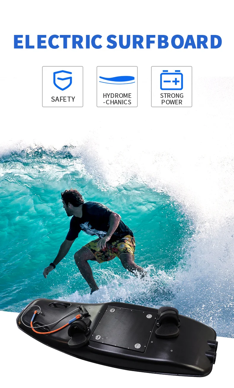 Sin 2023 Sport Style New Electric Surfboard 48v 70ah Lithium Battery