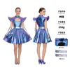 Falda AIS azul y morada[Vestido+Guantes]