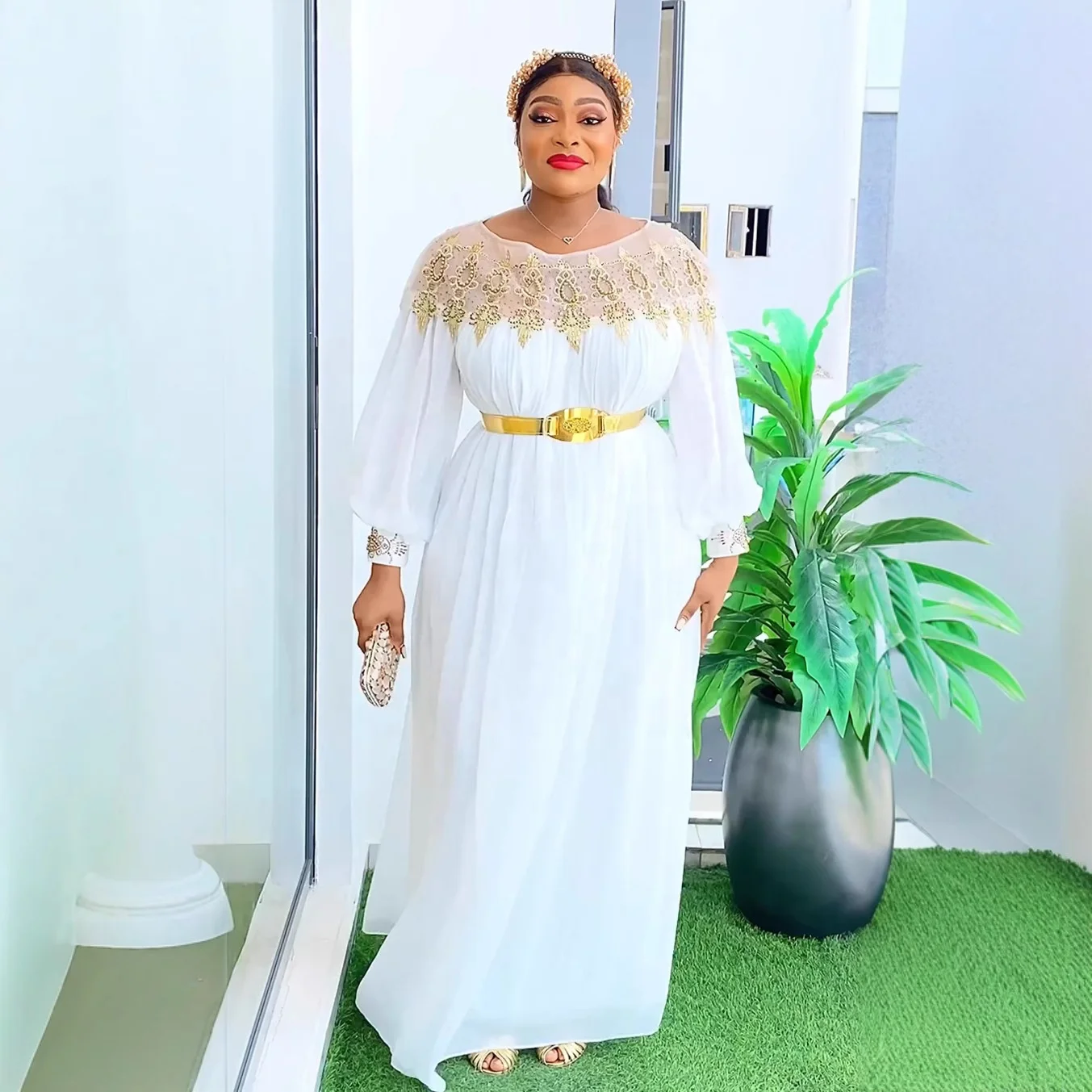 white elegant modest dress Aria Modest White Dress Formal Evening Modest wedding dresses, Nikkah, Graduation, Formal, Daily, Abaya Store Near Me main image 1