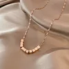 Perline quadrate in oro rosa C13