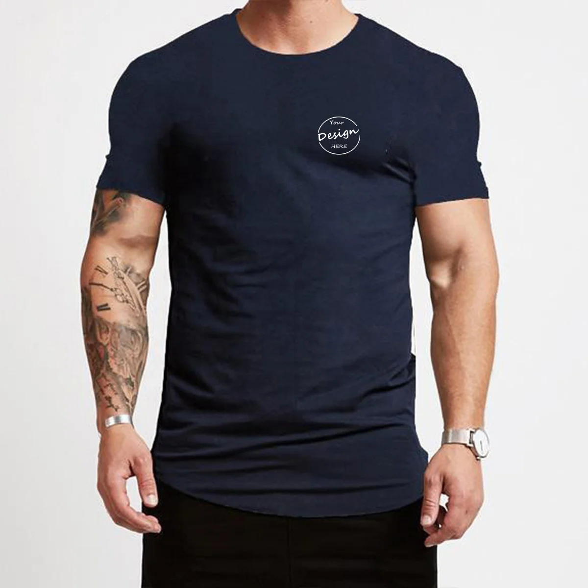 Wholesale High Quality Men’s Plain Dyed White Tee Sublimation Blanks 3d T-shirts for Men Sublimation t Shirts Polyester